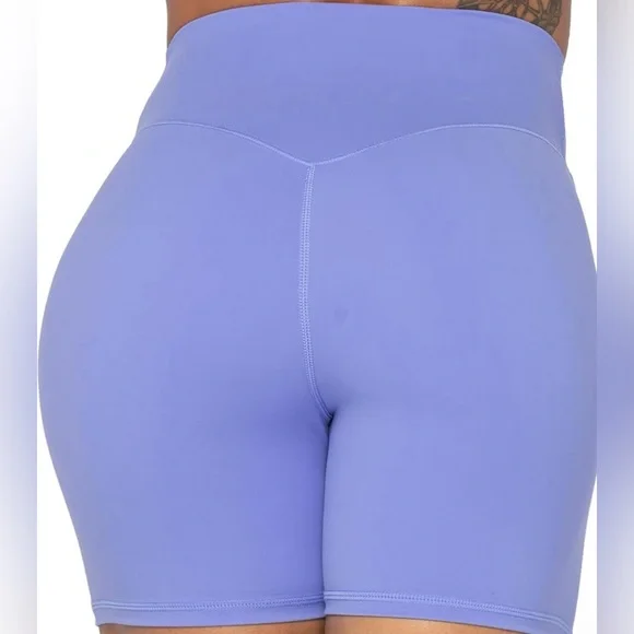 Sunzel - NWT - High-Waisted Blue/Lavender Shorts for Women - Picture 6 of 6